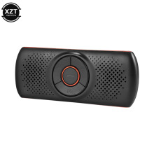 (Arancione) Kit vivavoce Bluetooth per auto senza fili, altoparlante per telefono con protezione solare, lettore