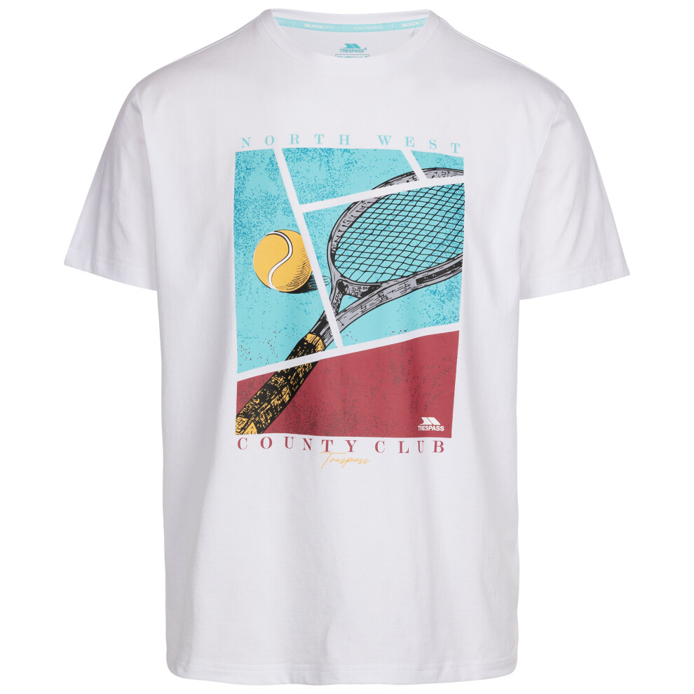 (S, White) Trespass Mens Casual T-Shirt Short Sleeve Serland