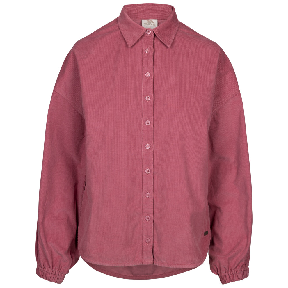 (14, Light Mulberry) Trespass Womens Long Sleeve Shirt Corduroy Kelsi