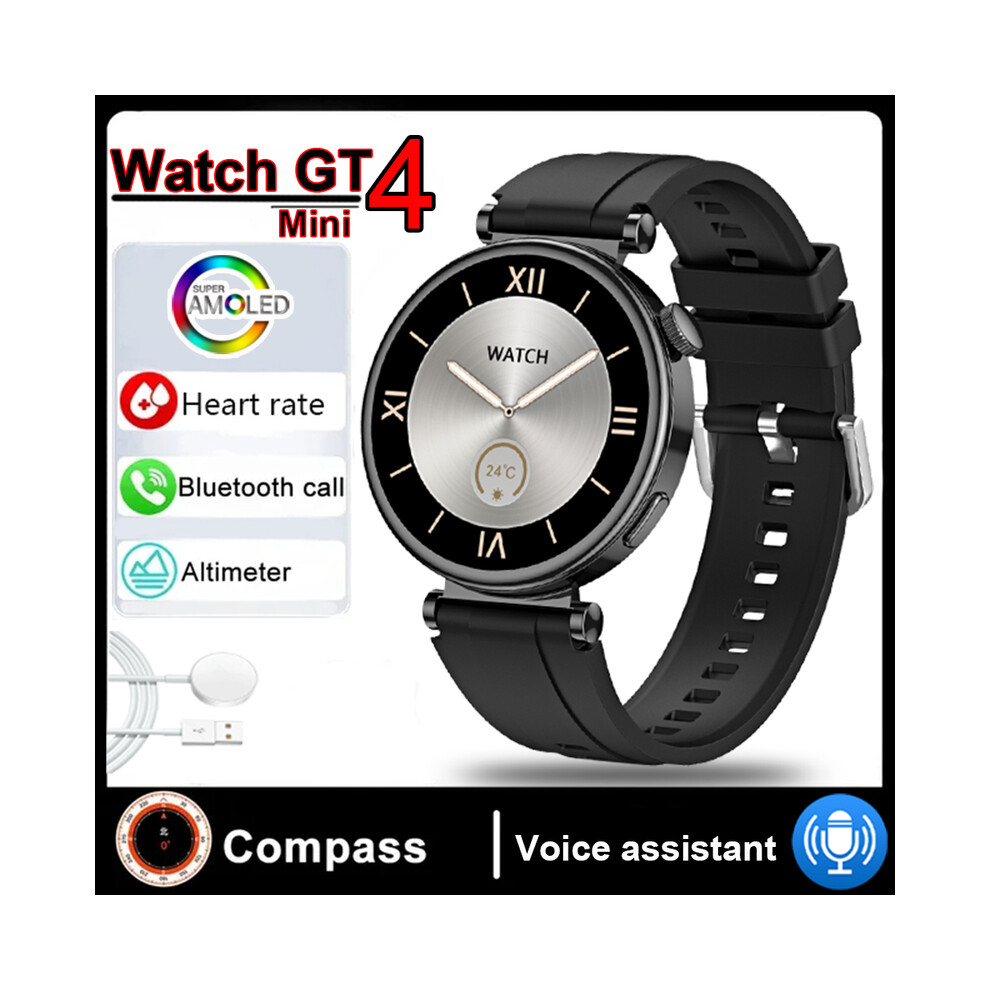 (Watch GT4 - Nero) 2025 Nuovo Watch GT4 Mini Smart Watch Per Adulti Da 1,3 Pollici Con Bussola Nfc E Chiamate