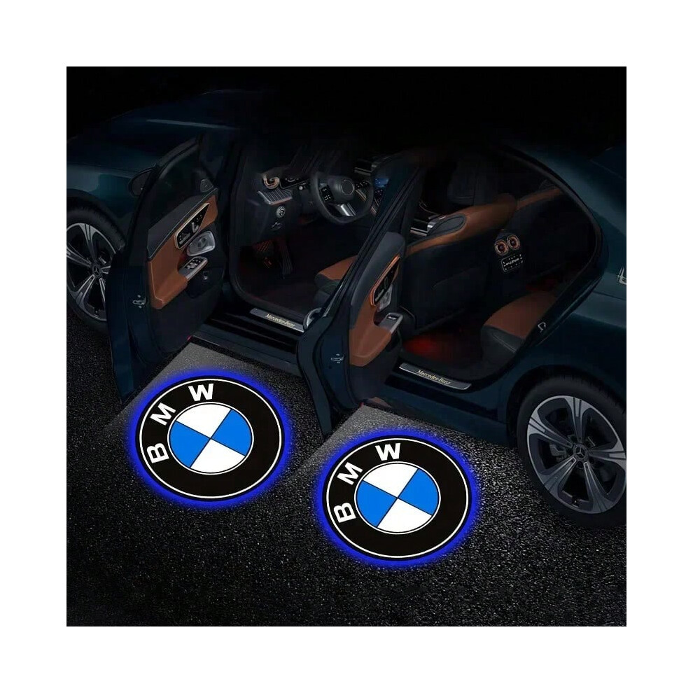 Goodvish (Bmw) 2Pcs Led Car Door Logo Welcome Light Laser Projector Lamp Car Accessories For Bmw M X1 X2 X3 X5 X4 X6 X7 E46 E90 E60 F30 F10