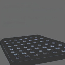Materasso gonfiabile portatile per due persone - Sdraio pieghevole in PVC spesso per esterni, perfetto
