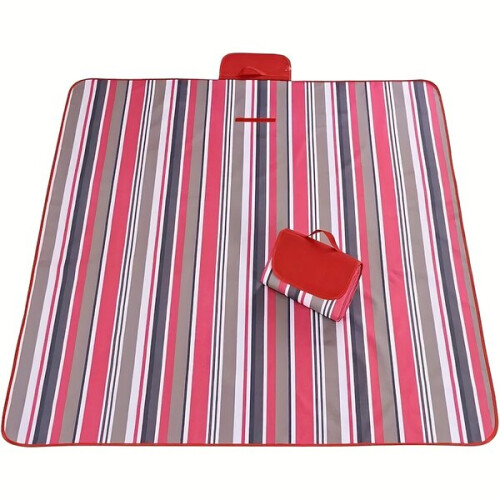 Grande tappetino da picnic pieghevole portatile, adatto per 4 persone comodamente, include borsa per 2