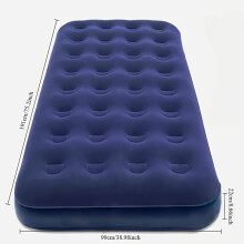 Materasso ad aria singolo - PVC resistente, portatile, supporta fino a 249,48 kg, ideale per campeggio,