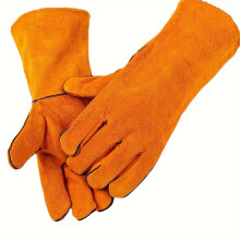 1 pz. Guanti da lavoro in pelle bovina estesi avanzati - Guanti in pelle isolante per saldatura resistenti