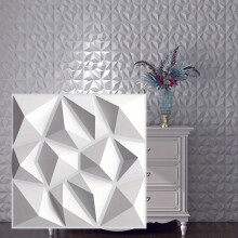 [Scelta popolare] 30 pannelli da parete in PVC con texture a diamante 3D - Perfetti per sfondi TV, corridoi,