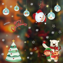 Aspirapolvere - scopa 1 Set Albero di Natale Babbo Natale Adesivo da parete