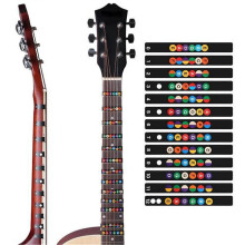 Aspirapolvere - Scopa 2 pezzi Adesivi per chitarra Note Mappa Etichette