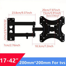 Supporto TV regolabile e girevole per schermi da 14-27/14-42/32-55 pollici - Acciaio laminato a freddo