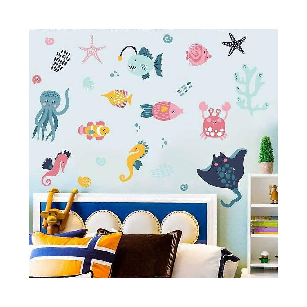 Aspirapolvere - Adesivo A Tema Oceano Fosforescente Con Scopa Al Buio, Adesivo A Tema Mare Con Simpatici