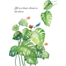 Aspirapolvere - scopa 1 pezzo Adesivo da parete con foglie di palma Foglie di Monstera