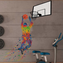 Aspirapolvere - Scopa in vinile I giocatori di basket schiacciano.