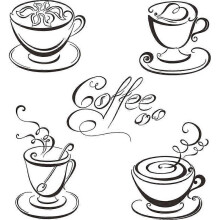 Aspirapolvere - Scopa 1 Set Adesivo da Parete per Cucina Tazza da Tè e Caffè