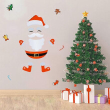 Aspirapolvere - scopa 1 pz Adesivo da parete natalizio Regalo di Natale
