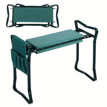 1 sedia da giardino pieghevole regolabile con seduta morbida in EVA - Telaio in acciaio resistente,