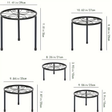 5 supporti per piante in metallo robusto - Supporti in acciaio inossidabile per uso interno ed esterno,