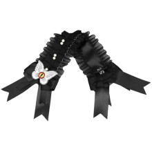 Butterfly Lace Trim Headbands Subculture Lacework French Headwear Headwrap Maid Headwear Photography  Black