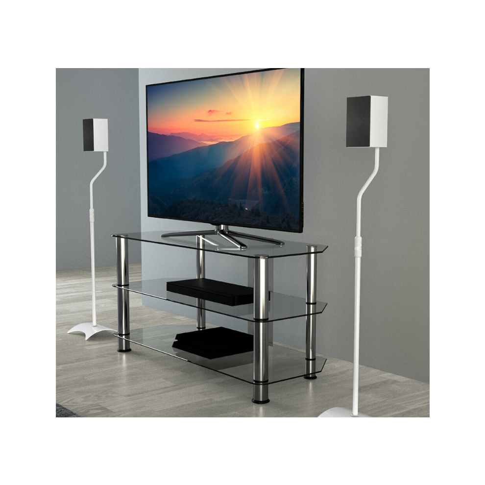King White Adjustable Speaker Stands