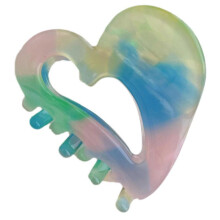 Mini Hair Clips Non-Slip Heart Hairpin Cute Acetate Hair Claws Small Hair Clamps Ponytail Decor Casual Hair Jaw Clips  Bluegreen