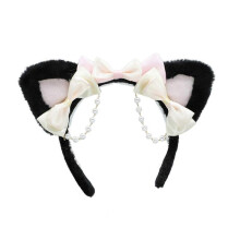 Playfulness Cats Ears Headbands Halloween Make Up Hair Hoop Stylish Headpiece Costume Party Accessories Black