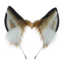 Realistic Mouse Ear Hairband Woman Music Festivals Makeup Headband for Mardi Gras Carnivals Cosplay Hair Accessories  Golden hair mouse ea
