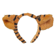 Cartoon Plush Tiger Ear Shaped Hair Clips Cute Washing Face Hair Barrettes Halloween Party Costume Headwear for Children