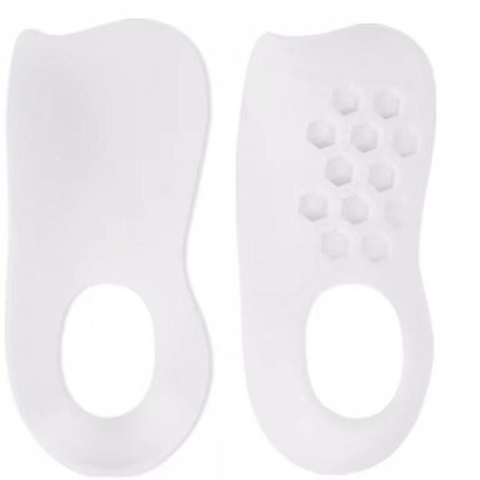(white) Flat Foot Correction Arch Support: Xo Leg Eversion Corrector Tpr Insole Pad