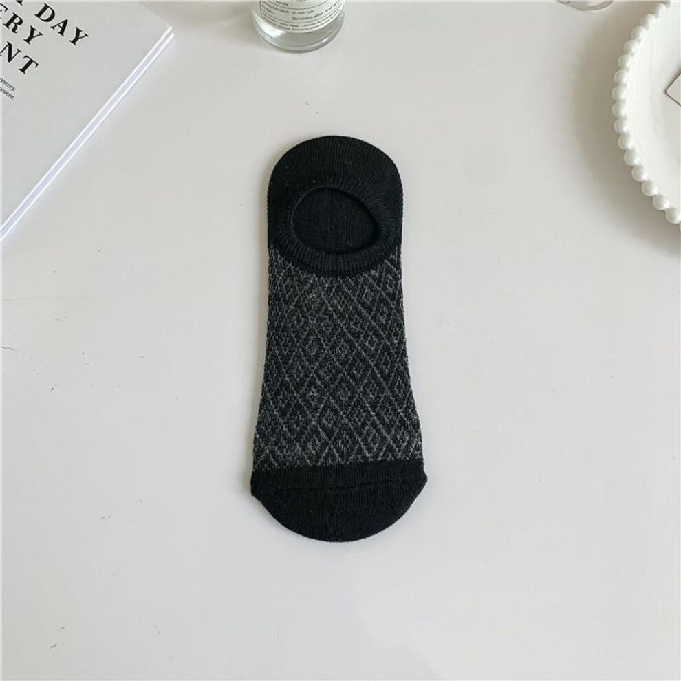 (black, 1 Pairs) Women's Summer Shallow Invisible Boat Socks Sweat-absorbent Breathable Low-top Socks