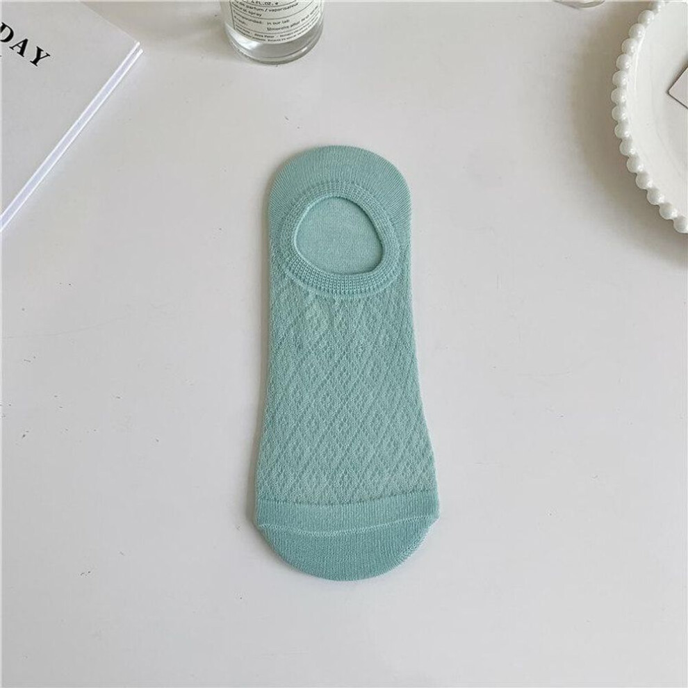 (green, 1 Pairs) Women's Summer Shallow Invisible Boat Socks Sweat-absorbent Breathable Low-top Socks