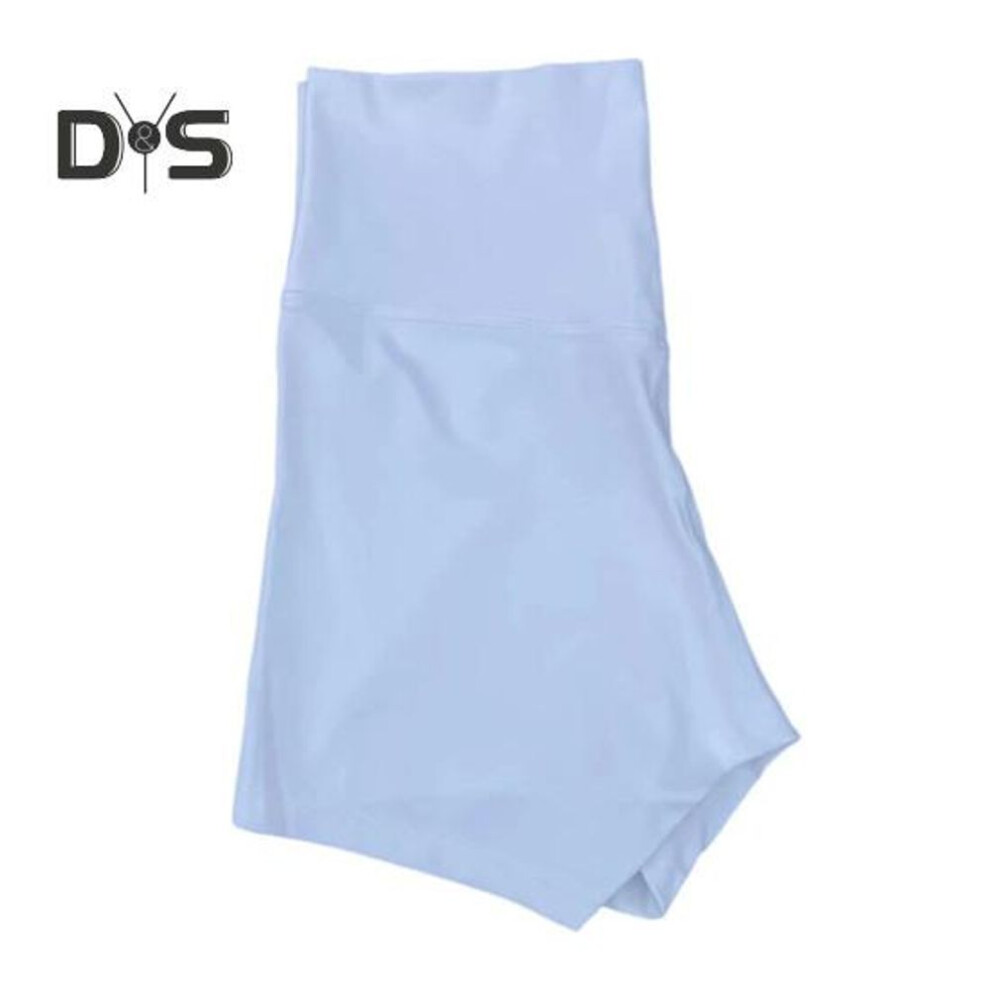 (white, XL) Yoga Shorts Slim Fit High Elasticity Tummy Control Seamless Quick Dry Anti-exposure Butt Lifted High Waist Jogging Running Sports Shorts