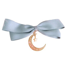 Dangle Moon Oranments Bowknot Hairpin Lovely Female Lolita Style Festive Clip Headdress Hair Barrette Hair Clip for Girl Matcha green