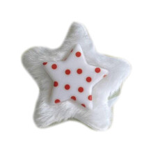 Dot Print Star Shape Duckbill Hair Clip Spring Summer Headwear for Woman Girls Taking Photo Shopping Travel Anti-slip red polka dot