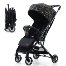 Portable Baby Stroller One-Hand Folding Pushchair WITH Adjustable Backrest Footrest