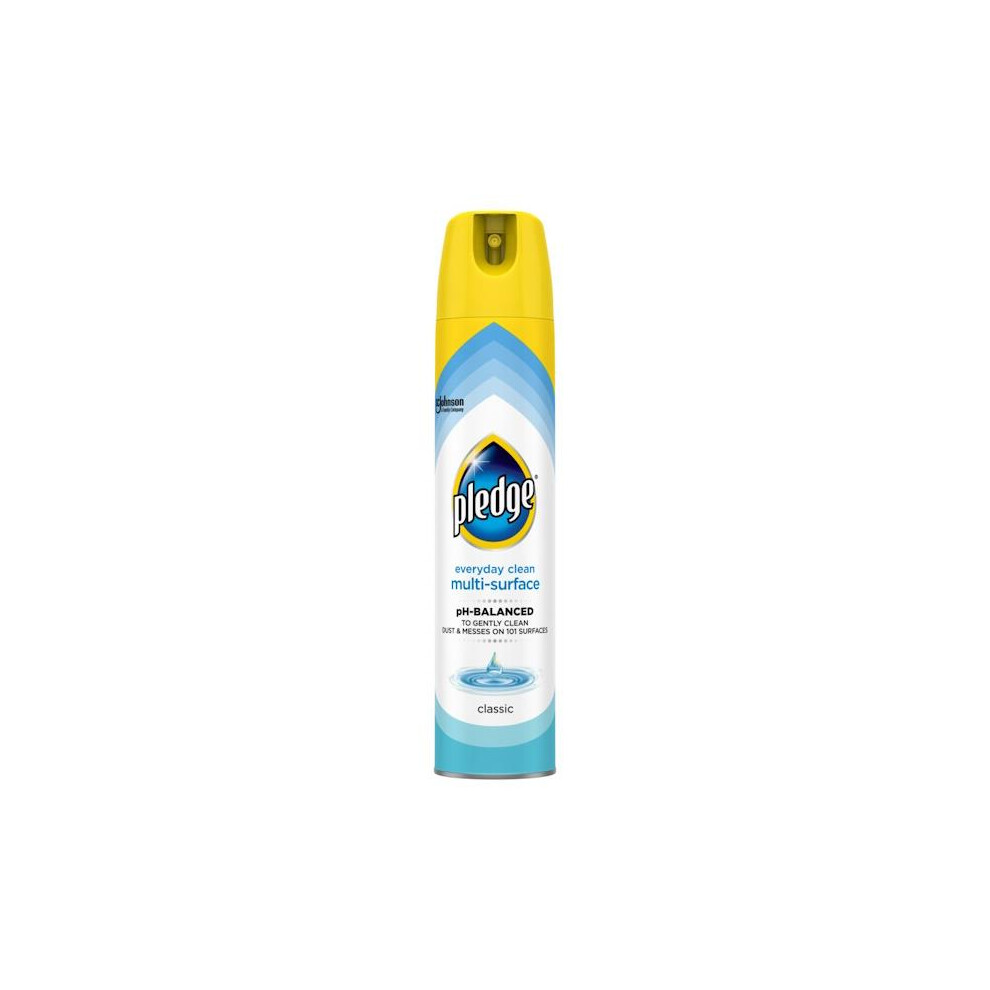 Pledge 2 X Everyday Clean Multi-Surface Polish Classic 250Ml (500Ml Total) – Ph-Balanced, Cleans 101 Surfaces – Product Code 25375