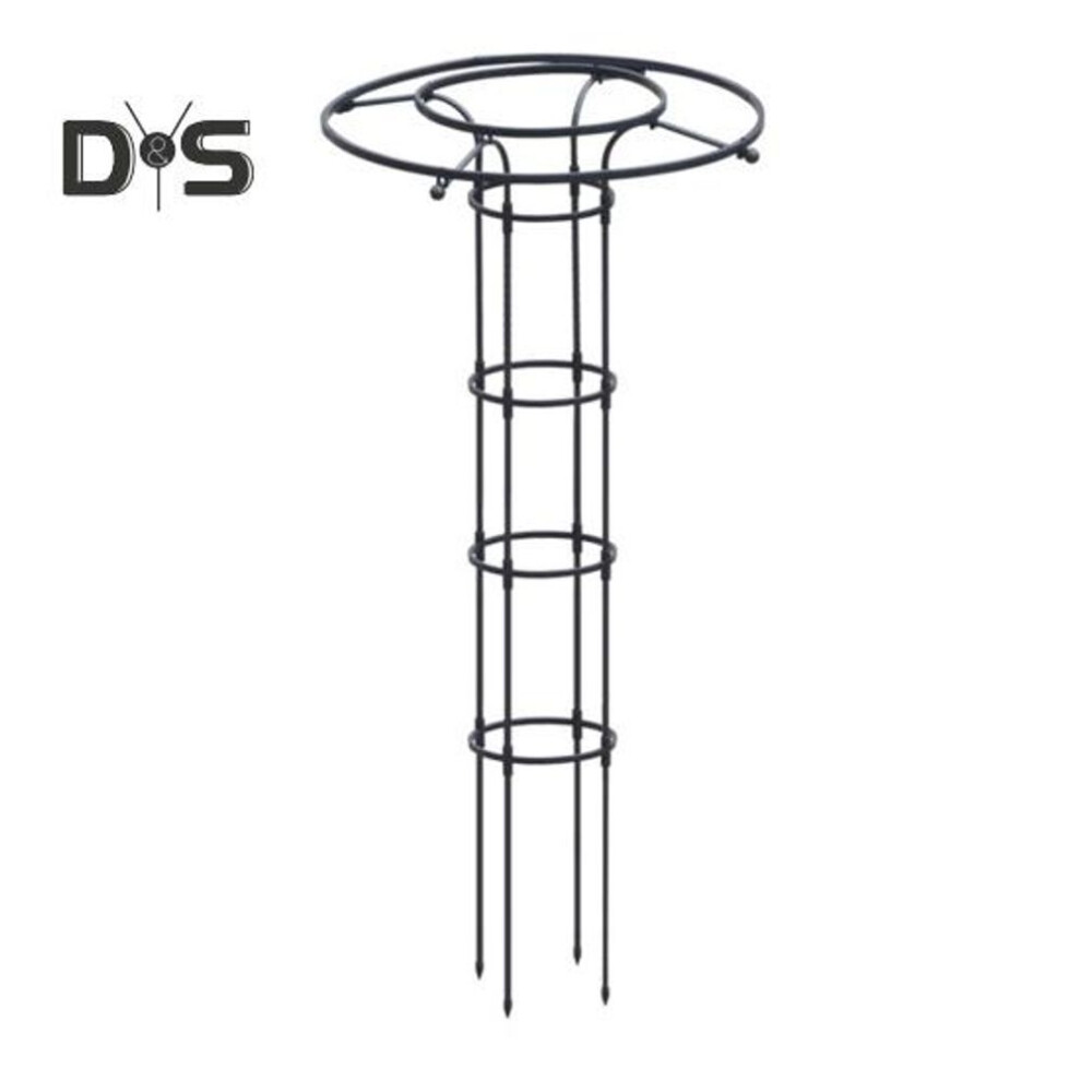 (black, 150CM) Metal Garden Trellis For Climbing Plants Umbrella Top Cage Trellis Vertical Plant Support Tower Climbing Frame For Potted Plants Climbing Flowers