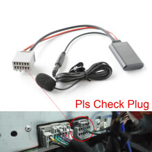 (Con micrófono) Cable adaptador auxiliar de micrófono manos libres Bluetooth 5.0 para música de coche de 12 pines