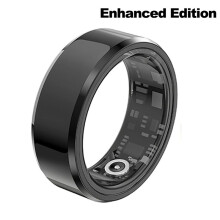 Anillo inteligente multifuncional (8 mm negro profesional), monitor de salud, frecuencia cardíaca, temperatura