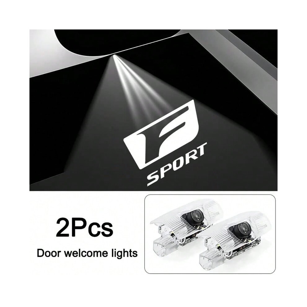 Goodvish (2Pcs-F Sport) Led Hd Car Door Logo Welcome Light Projector Lamps Accessories For Lexus Rx330 Is250 Ct200h Es300h Rx350 Is300h Nx300h Rx400h U
