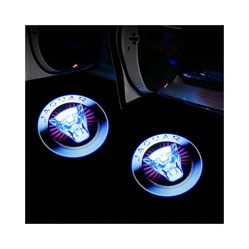 (Logo D, Style A-2Pcs) 2Pcs For Jaguar Xe F-Type X358 X351 Xk X150 Xkr X152 Xj X350 Led Car Door Welcome Laser Ghost Shadow Projector Logo Lligh Light 7603230569663