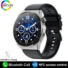 (Plata) 2025 Nuevo reloj inteligente GT3 Pro para adultos, NFC, deportivo, resistente al agua, rastreador de actividad