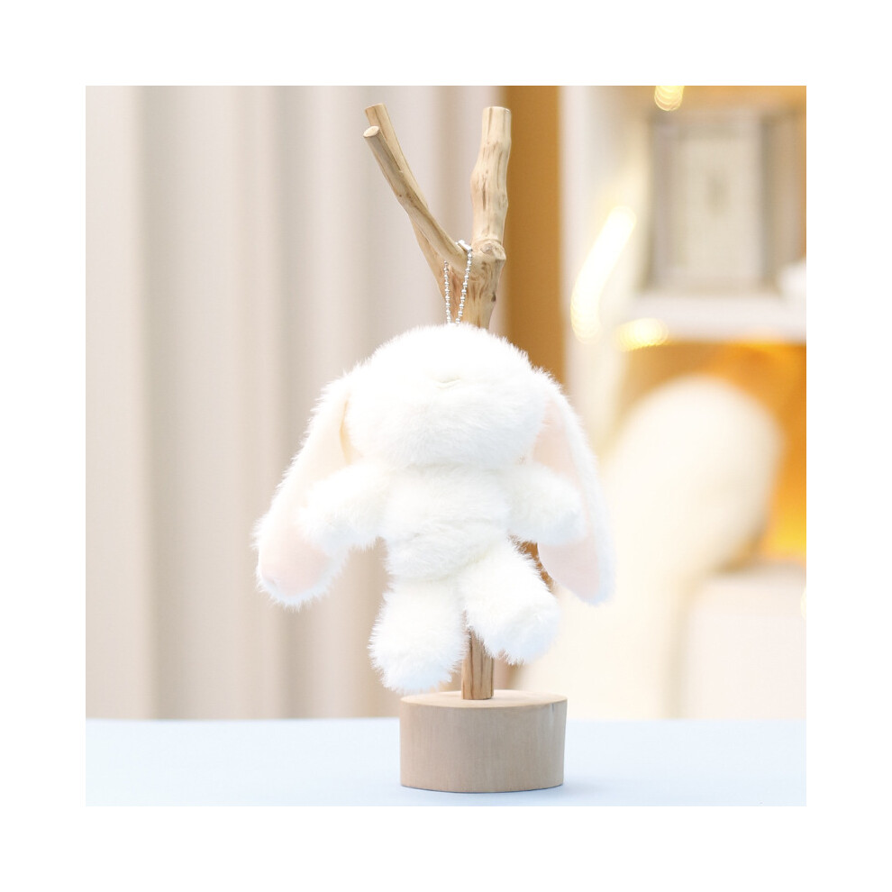 (White) Toy Bunny Plush Pendant Cartoon Animal Keychain Bag Decoration Cute Kids Gift-image-OPC-PHDJJHV-NEW