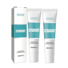 (2PCS)1-3PCS EELHOE Protein Straightening Hair Cream for Smoothing Fury Splitting Repairing Damaged Hair Non pulling Straightening Hair Care