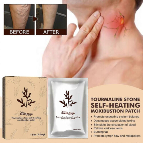 2025 Latest Model  South Moon Tourmaline Stone Self--Heating Moxibustion Patch,