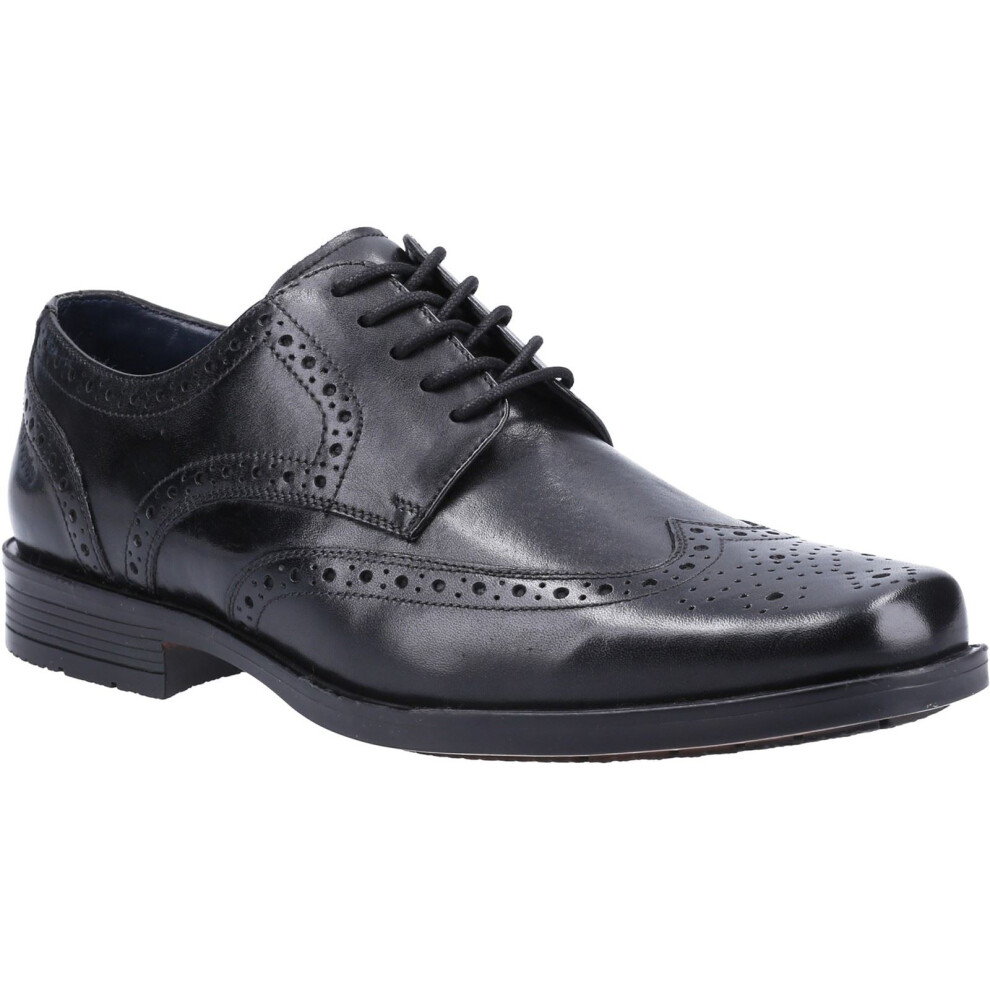 Hush Puppies Brace Brogue Men's Leather Dress Shoes Black UK 11 - Image 2