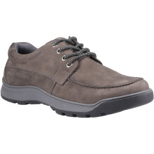 (Grey, 6 (Adults')) Hush Puppies Tucker Lace Leather Men's Grey Nubuck Lace-Up Shoes