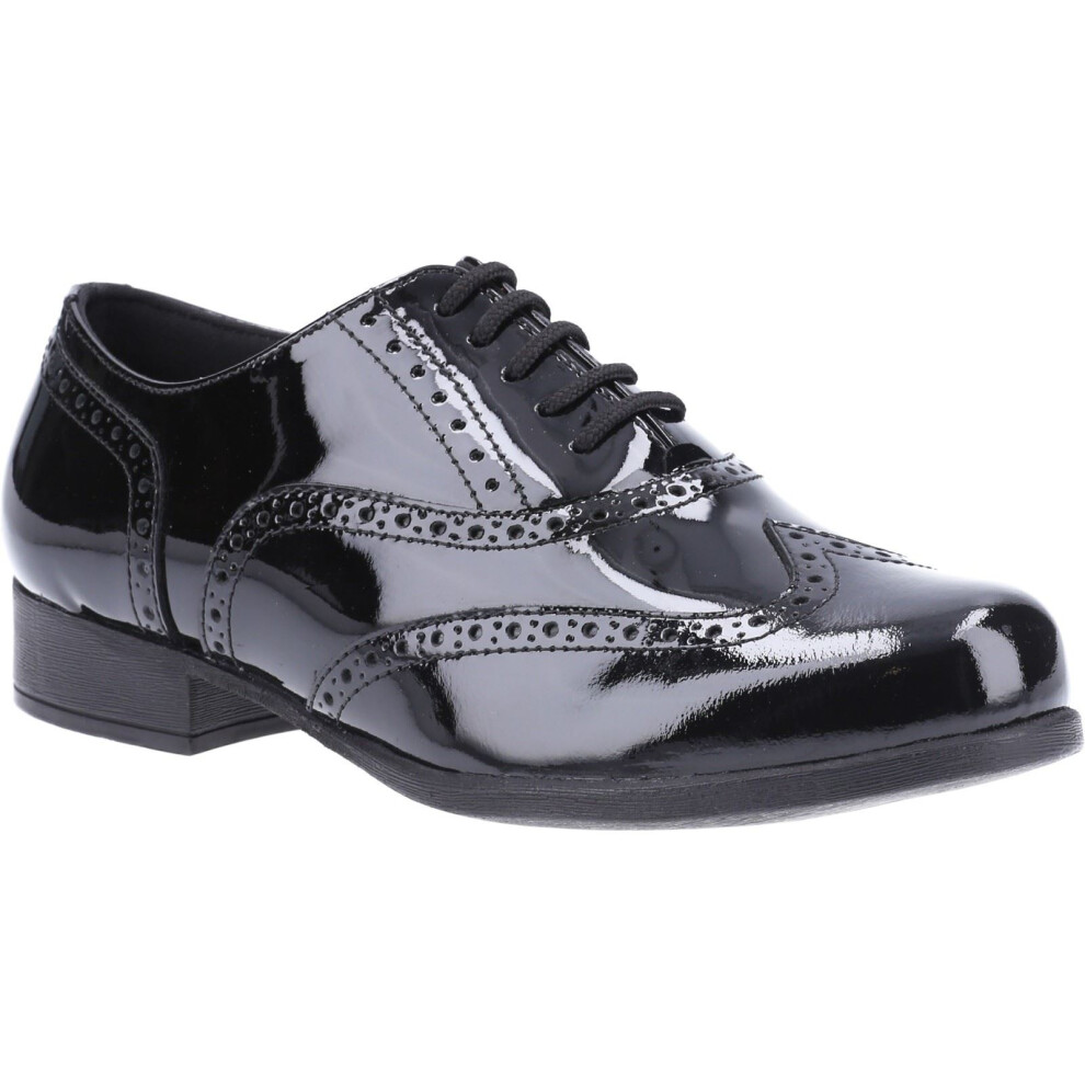 Hush Puppies (, 5 (Adults')) Kada Senior Patent Leather Girls's Patent Brogues Black