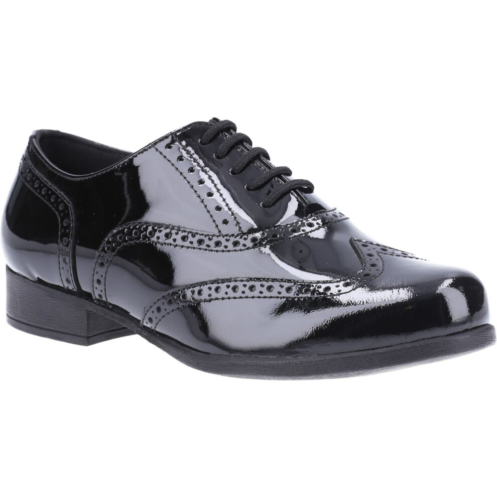 Hush Puppies (, 7 (Adults')) Kada Senior Patent Leather Girls's Patent Brogues Black