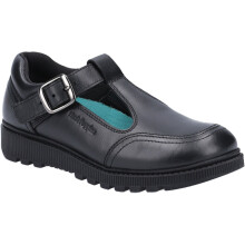 (Black, 3 (Adults')) Hush Puppies Kerry Senior Leather Girls's Black Shoes