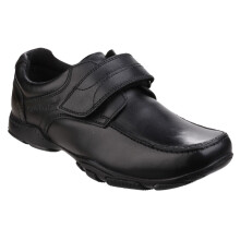 (Black, 10 (Adults')) Hush Puppies Freddy 2 Junior Leather Boys's Black Shoes