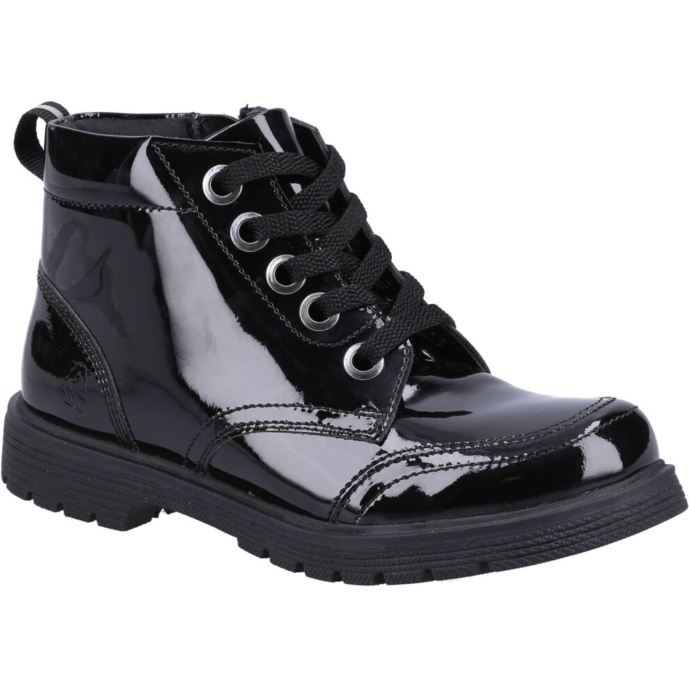 Hush Puppies (, 11 (Adults')) Jolie Patent Jnr Leather Girls's Boots Black